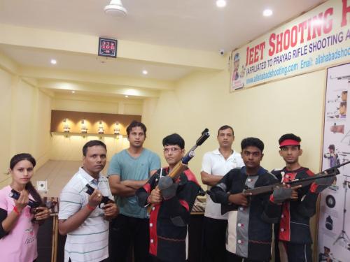 Prayag Rifle Shooting Association Shooting range shooting range  sharad nath with students-30092018 (2)